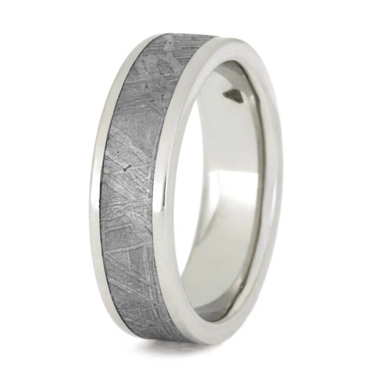 Triangle Diamond And Meteorite Wedding Ring 4 Triangle Diamond And Meteorite Wedding Ring - Image 2