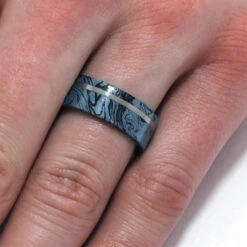 Cobaltium Mokume Gane Ring With Titanium Sleeve, Commitment Ring 9 Cobaltium Mokume Gane Ring With Titanium Sleeve, Commitment Ring -Johan Jewelry Shop 0522cf67fca80205320817740ede1efa