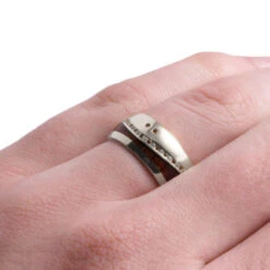 Gemstone Eternity Wedding Band With Leopard Wood -Johan Jewelry Shop 05f178a1433c6f5e286143c7b2dac627