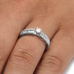 Diamond Engagement Ring With Diamond Accented Split Shank -Johan Jewelry Shop 0aa3b53fce6438e17ca3e4d0808b2a31