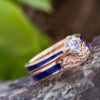 Lapis Lazuli Bridal Set In Rose Gold 2 Lapis Lazuli Bridal Set In Rose Gold -Johan Jewelry Shop 0d0ce547467a961b2131c91c73de7355
