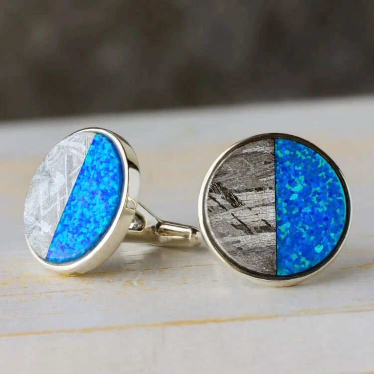Opal & Meteorite Cufflinks 9 Opal & Meteorite Cufflinks - Image 7