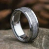 Tungsten Men's Wedding Band With Gibeon Meteorite -Johan Jewelry Shop 1104artnew 1
