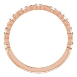 Diamond Half Eternity Band With Criss Cross Pattern -Johan Jewelry Shop 123626 RG 2