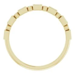 Baguette And Round Cut Bezel Set Diamond Anniversary Band -Johan Jewelry Shop 123635 YG 2