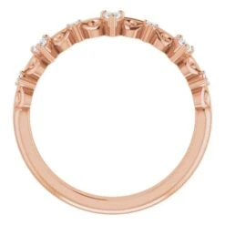 Swirling Anniversary Or Stackable Band With Pear Cut Diamonds 7 Swirling Anniversary Or Stackable Band With Pear Cut Diamonds -Johan Jewelry Shop 124618 RG 2