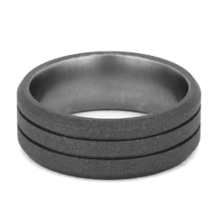 Sandblasted Titanium Wedding Ring -Johan Jewelry Shop 1358 3