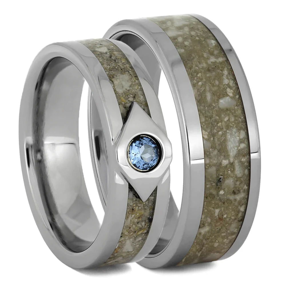 Memorial Rings Inlaid With Ashes And Topaz 4 Memorial Rings Inlaid With Ashes And Topaz - Image 2