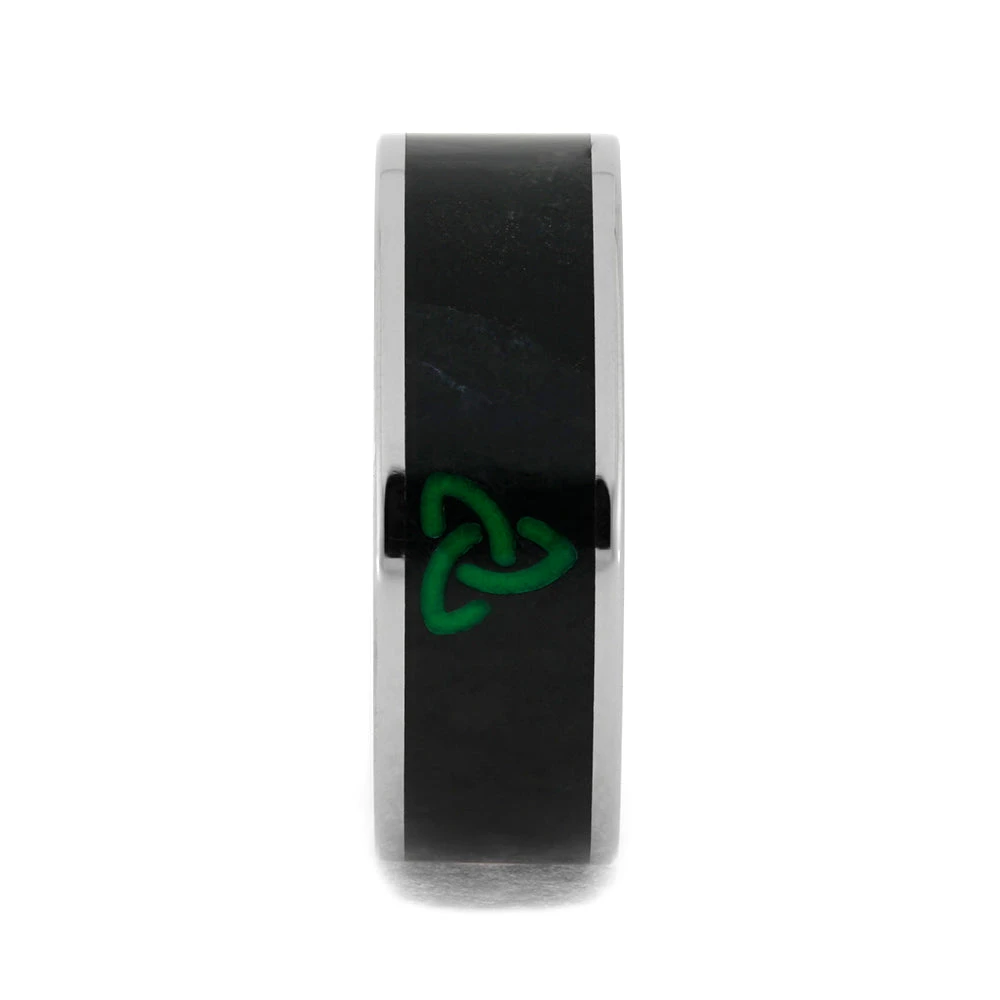 Jade Ring Engraved With Trinity Knot 3 Jade Ring Engraved With Trinity Knot - Image 2