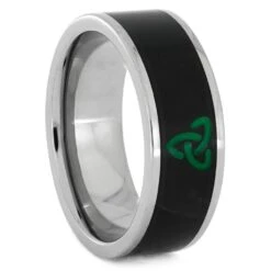 Jade Ring Engraved With Trinity Knot
