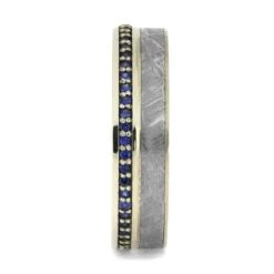 Meteorite Eternity Band With Blue Sapphires -Johan Jewelry Shop 1572 1 Ex750