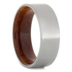 Sindora Wood Sleeve Ring With Titanium Band