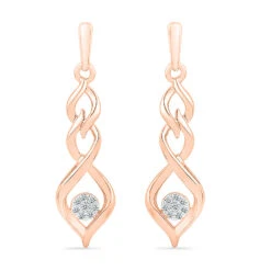 Tiered Dangle Earrings With Diamonds 10 Tiered Dangle Earrings With Diamonds -Johan Jewelry Shop 16402 P