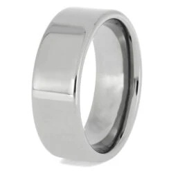 Glow-in-the-dark Titanium Ring With Green Glowstone Infinity Symbol -Johan Jewelry Shop 16473