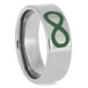 Glow-in-the-dark Titanium Ring With Green Glowstone Infinity Symbol 1 Glow-in-the-dark Titanium Ring With Green Glowstone Infinity Symbol -Johan Jewelry Shop 1647new