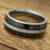 Masculine African Blackwood Ring With Antler Center Inlay -Johan Jewelry Shop 1734ArtCropped 1