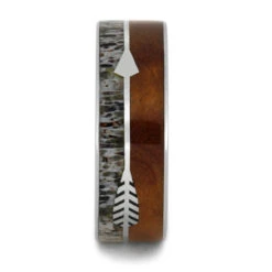 Sterling Silver Arrow Ring With Antler And Ironwood Burl 11 Sterling Silver Arrow Ring With Antler And Ironwood Burl -Johan Jewelry Shop 1842 1 E
