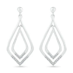 Diamond Triangle Drop Earrings 8 Diamond Triangle Drop Earrings -Johan Jewelry Shop 18668