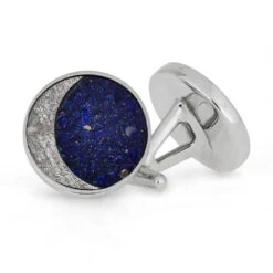 Starry Night Meteorite Cuff Links With Lapis Lazuli -Johan Jewelry Shop 1889StarryNightCuffLinks 1 92714a4d a371 480a b13c 0577c109b6f0