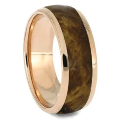 Gold Wedding Bands With Deer Antler And Wood -Johan Jewelry Shop 1974newrg