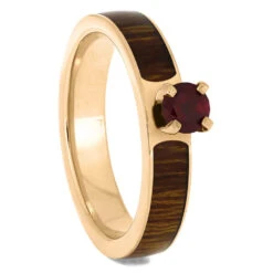 Ruby Engagement Ring With Ruby Redwood Inlay -Johan Jewelry Shop 1995 RG