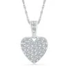 Miniature Heart Pendant Necklace With Diamonds 2 Miniature Heart Pendant Necklace With Diamonds -Johan Jewelry Shop 200350