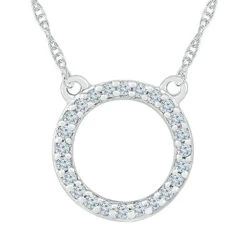 Reversible Diamond Circle Necklace, Black & White Diamonds -Johan Jewelry Shop 203014 2
