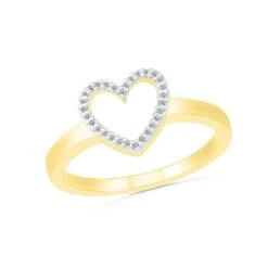 Elegant Diamond Heart Promise Ring -Johan Jewelry Shop 203587Y
