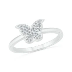 Butterfly Promise Ring With Diamonds