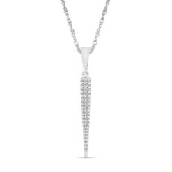 Diamond Statement Necklace, Silver Or Gold -Johan Jewelry Shop 204653