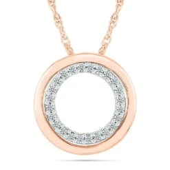 Diamond Halo Pendant Necklace