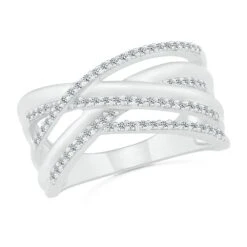 Twist Design Diamond Band, Anniversary Ring