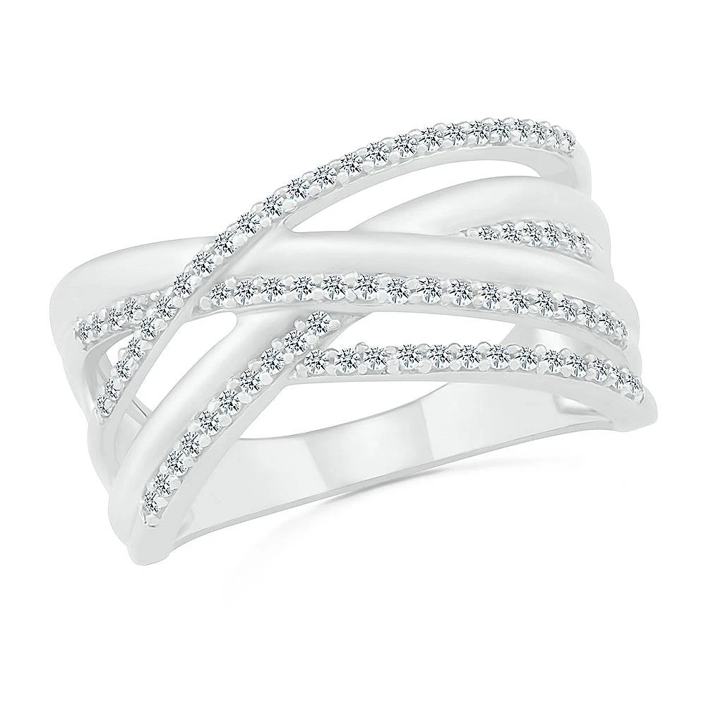Twist Design Diamond Band, Anniversary Ring 3 Twist Design Diamond Band, Anniversary Ring