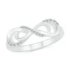 Double Infinity Ring With Diamond Accents -Johan Jewelry Shop 207098