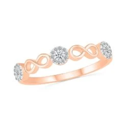 Double Infinity & Diamond Promise Ring -Johan Jewelry Shop 207300P