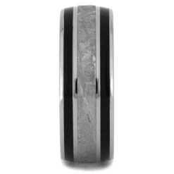 Mahogany Wood & Meteorite Ring -Johan Jewelry Shop 2134 1E