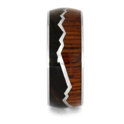 Titanium Mountain Ring With Dark Cherry Burl And Cocobolo Wood -Johan Jewelry Shop 2191 1 Ex750