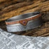 Ruby Wedding Band With Meteorite And Mahogany Wood -Johan Jewelry Shop 2206Edges 1