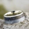 10mm Men's Wedding Band With Meteorite & Dinosaur Bone 1 10mm Men's Wedding Band With Meteorite & Dinosaur Bone -Johan Jewelry Shop 2215c0d410714c701ab849f810cc5f4c