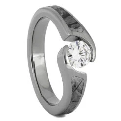 Meteorite Engagement Ring With Leaf Accented Shadow Band 10 Meteorite Engagement Ring With Leaf Accented Shadow Band -Johan Jewelry Shop 2275E 97e30942 0bd7 40c8 b3b8 526fb78188ec