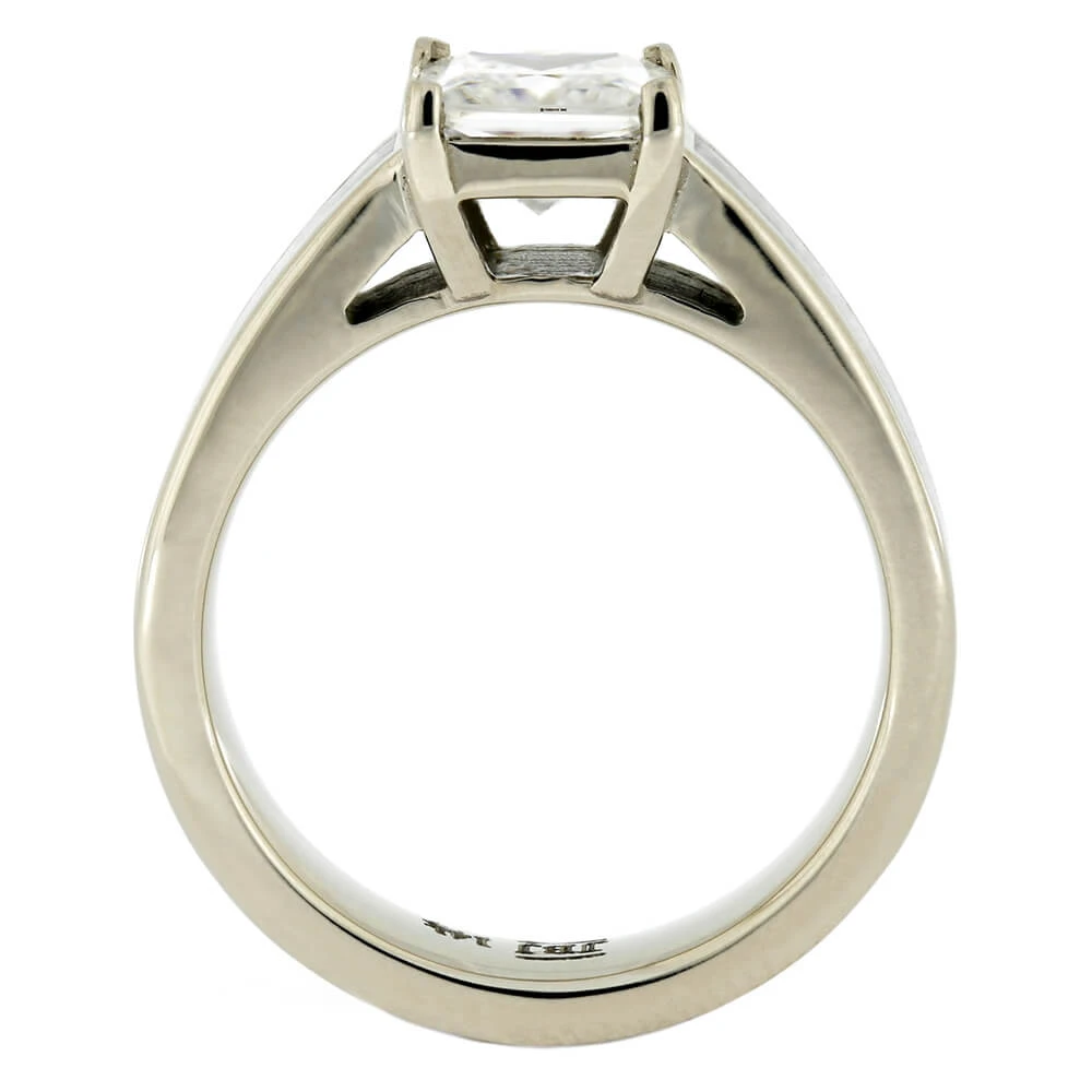 Cathedral Style Antler Engagement Ring With Moissanite 7 Cathedral Style Antler Engagement Ring With Moissanite - Image 5