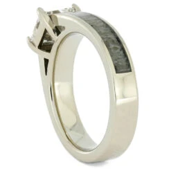 Antler Engagement Ring With Princess Cut Stone -Johan Jewelry Shop 2341 2 E