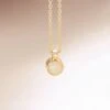 Natural White Opal Cabochon Pendant Necklace 1 Natural White Opal Cabochon Pendant Necklace -Johan Jewelry Shop 23481ygnecklace1000