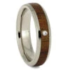 Bezel Set Diamond & Wood Wedding Band 2 Bezel Set Diamond & Wood Wedding Band -Johan Jewelry Shop 23821newwg