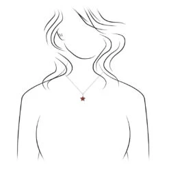 Red Star Necklace, Meteorite Pendant 14 Red Star Necklace, Meteorite Pendant -Johan Jewelry Shop 2425RD