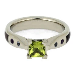 Birthstone Engagement Ring With Redwood -Johan Jewelry Shop 2459 4E