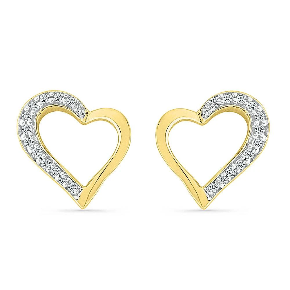 Multi-Diamond Heart Stud Earrings 4 Multi-Diamond Heart Stud Earrings - Image 2