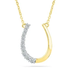 Lucky Horseshoe Diamond Necklace