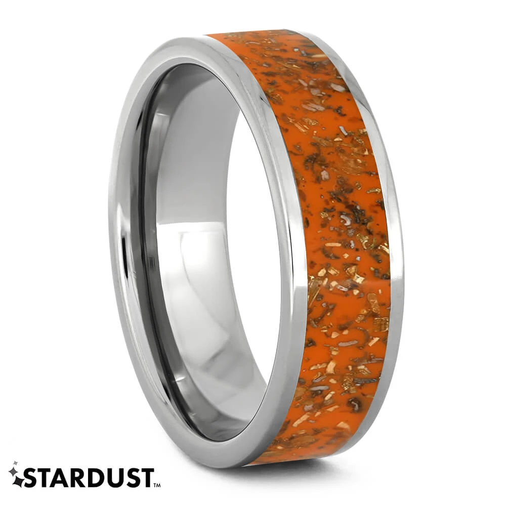 Orange Stardust™ Men's Wedding Band 5 Orange Stardust™ Men's Wedding Band - Image 3