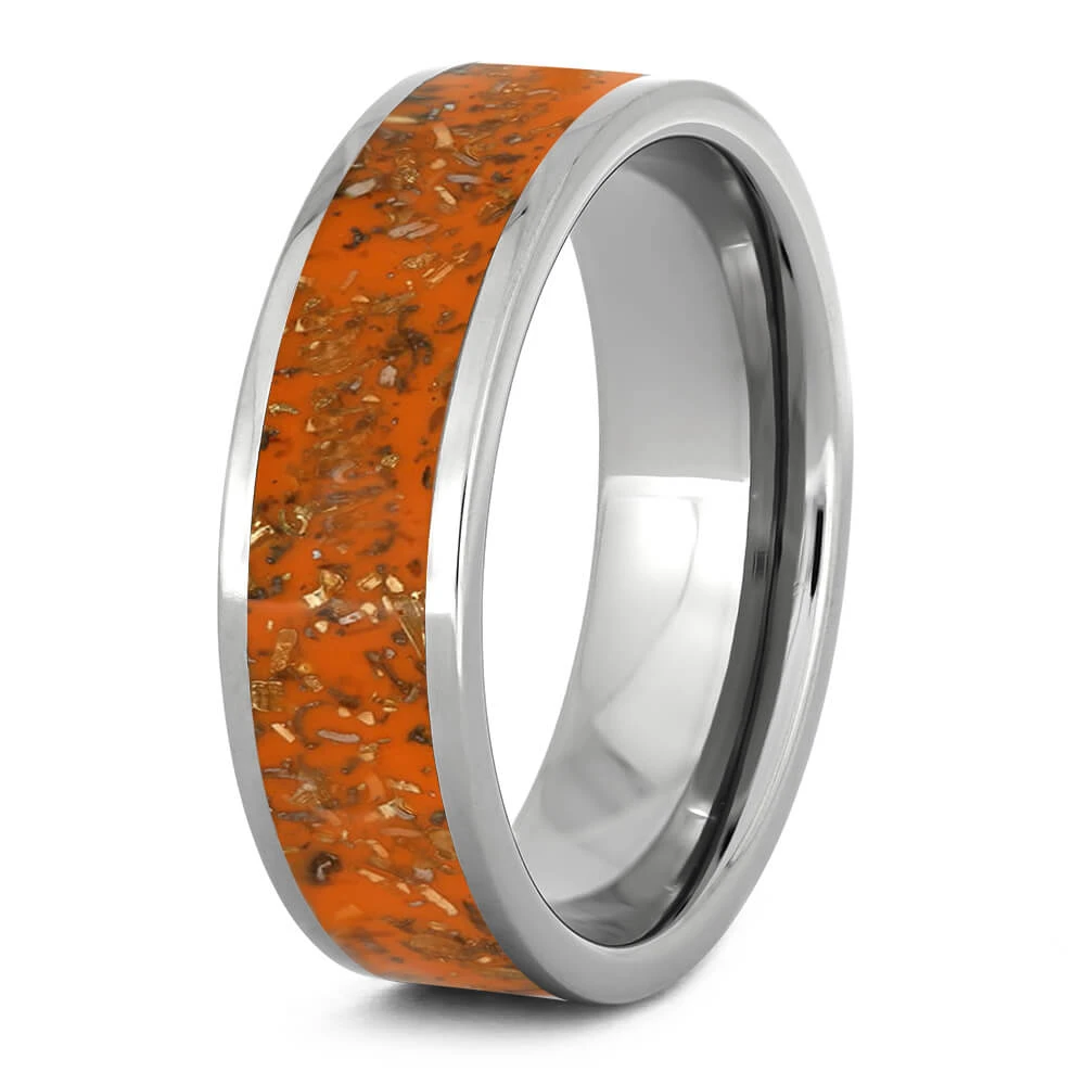Orange Stardust™ Men's Wedding Band 7 Orange Stardust™ Men's Wedding Band - Image 5